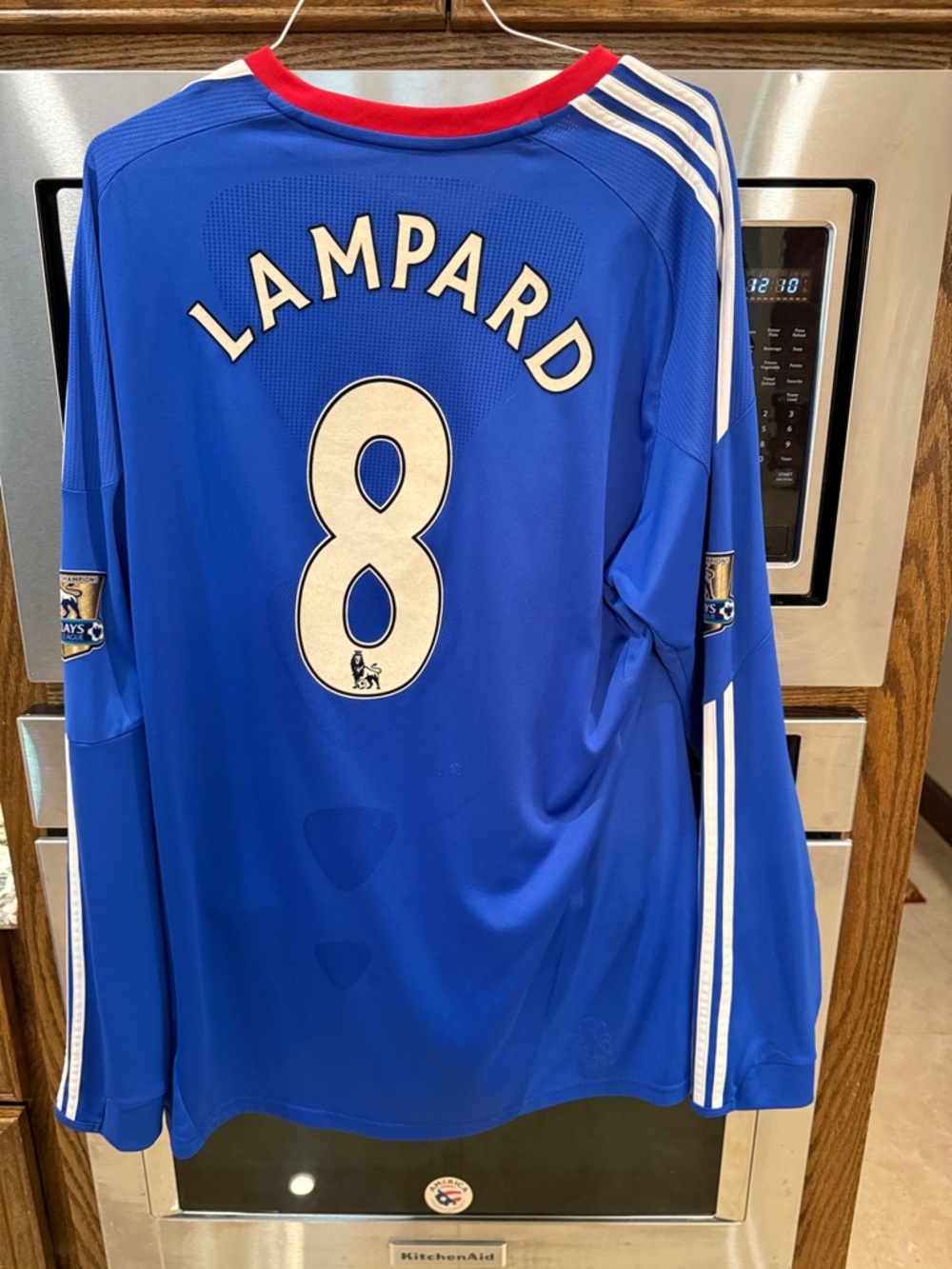 Authentic Kit embellished long sleeve Frank Lampard #8 Blue Soccer Jersey